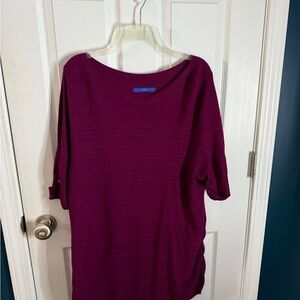 Apt. 9 Women's Magenta Crew Neck Sweater
